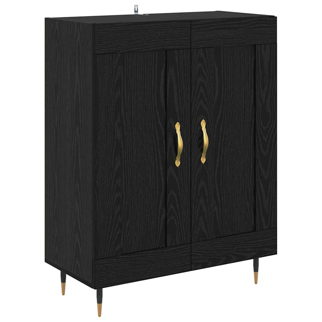 Highboard Black oak 69.5 x 34 x 180 cm Engineered Wood