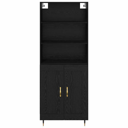Highboard Black oak 69.5 x 34 x 180 cm Engineered Wood
