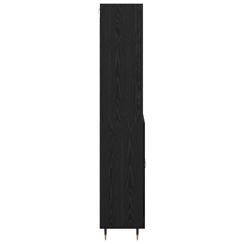 Highboard Black oak 69.5 x 34 x 180 cm Engineered Wood