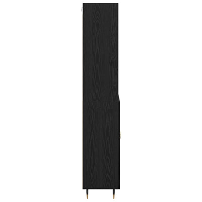 Highboard Black oak 69.5 x 34 x 180 cm Engineered Wood