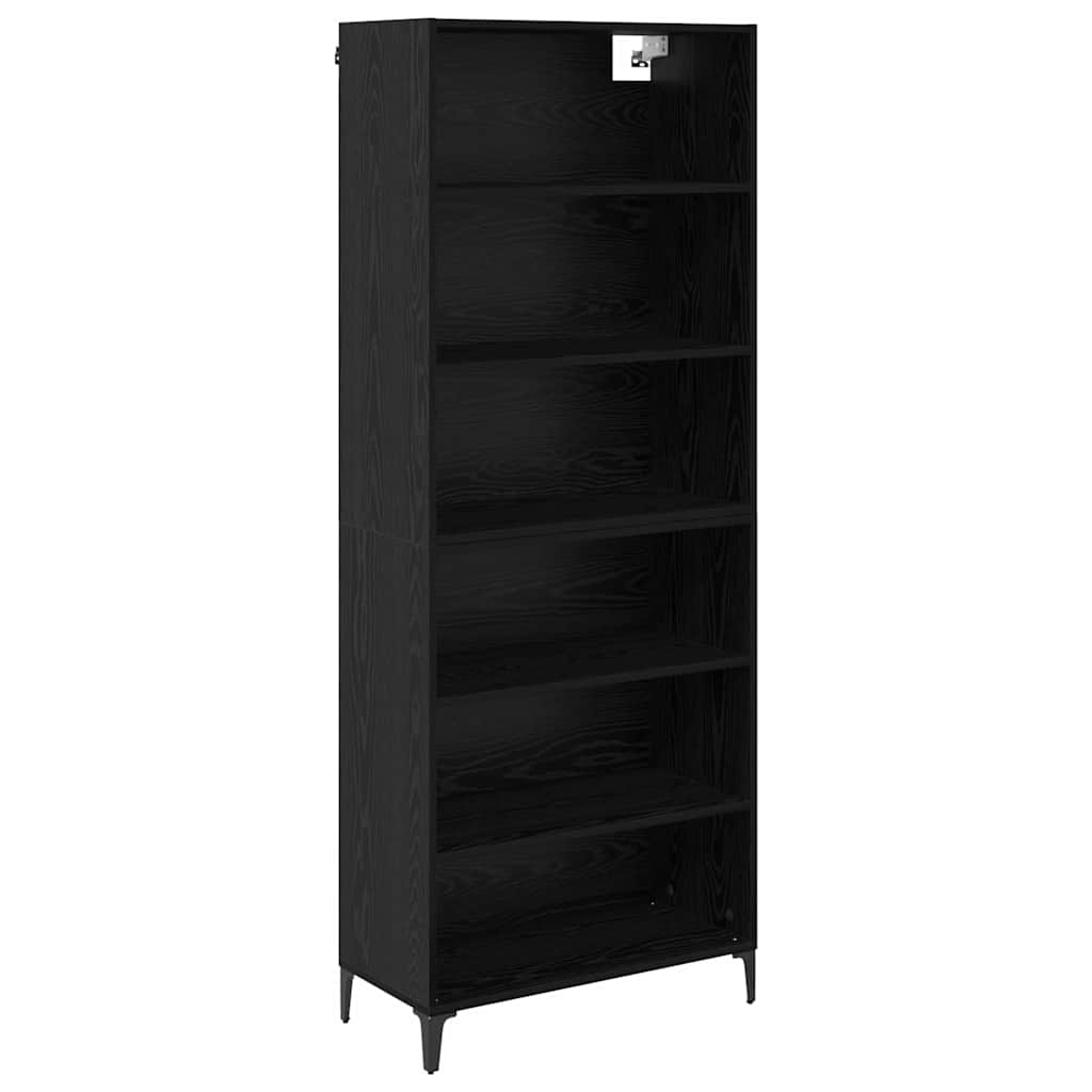 Highboard Black Oak 69.5 x 34 x 180 cm Engineered Wood