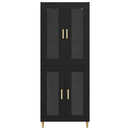 Highboard Black Oak 69.5 x 34 x 180 cm Engineered Wood
