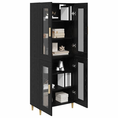 Highboard Black Oak 69.5 x 34 x 180 cm Engineered Wood