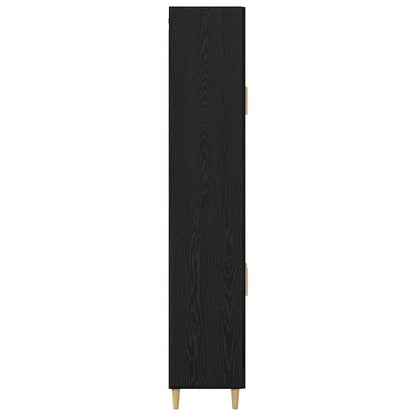 Highboard Black Oak 69.5 x 34 x 180 cm Engineered Wood