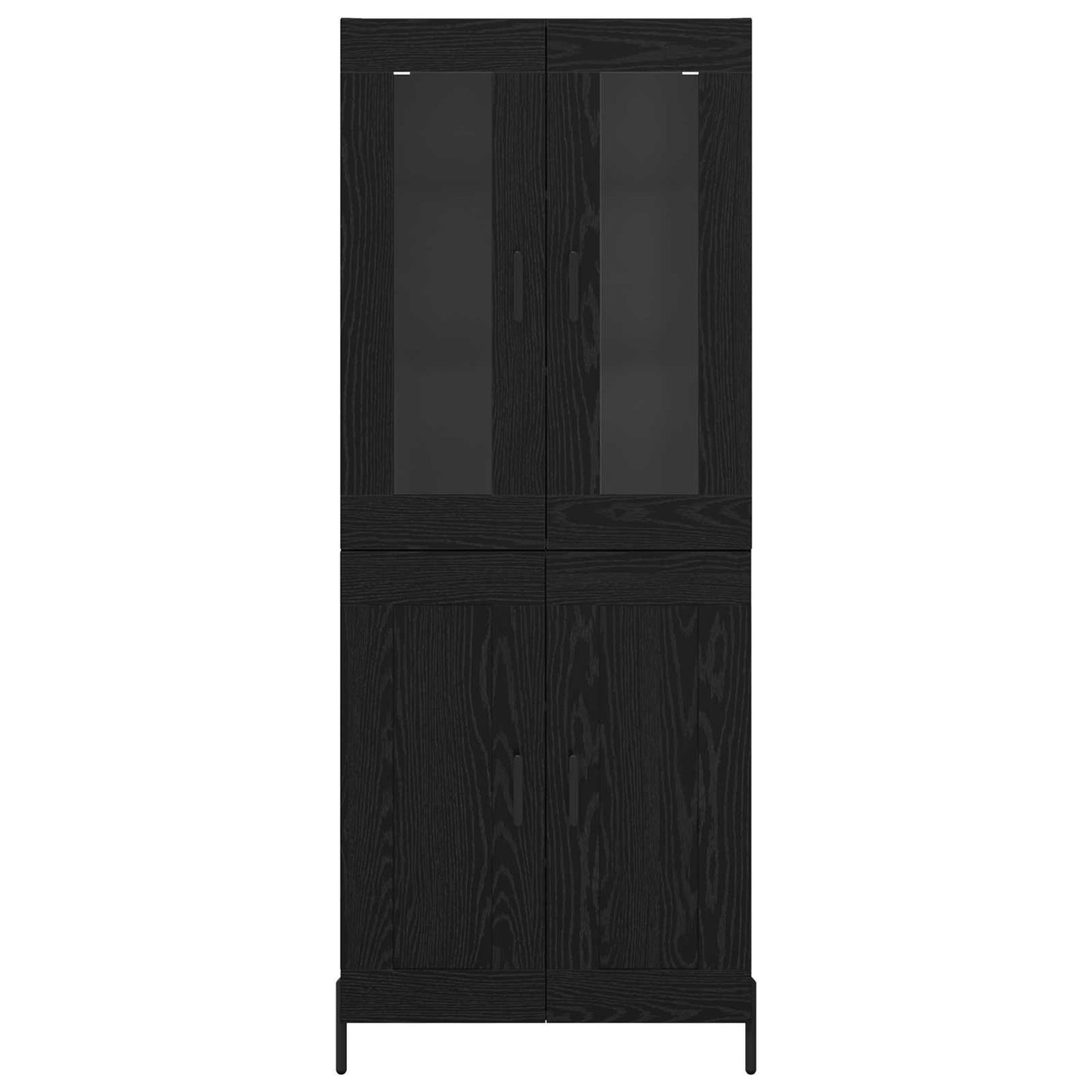Highboard Black Oak 69.5 x 34 x 180 cm Engineered Wood
