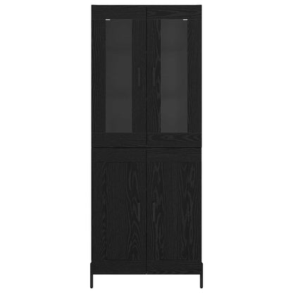 Highboard Black Oak 69.5 x 34 x 180 cm Engineered Wood