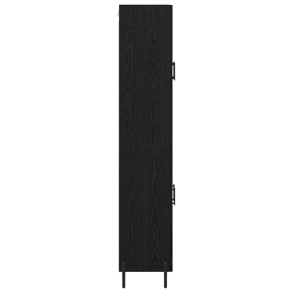 Highboard Black Oak 69.5 x 34 x 180 cm Engineered Wood