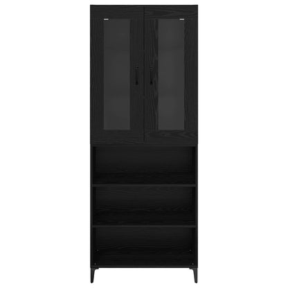 Highboard Black Oak 69.5 x 34 x 180 cm Engineered Wood