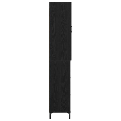 Highboard Black Oak 69.5 x 34 x 180 cm Engineered Wood