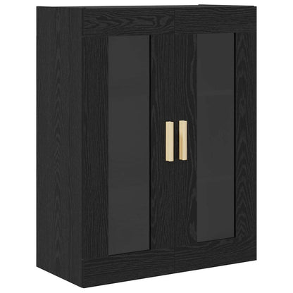 Highboard with Drawer Black Oak 69.5 x 34 x 180 cm