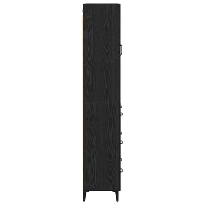 Highboard Black Oak 69.5 x 34 x 180 cm Engineered Wood