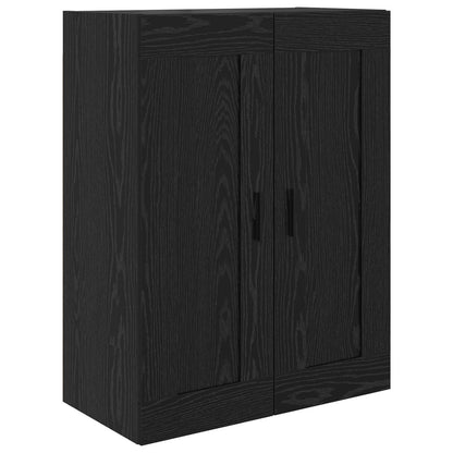 Highboard 2 pcs Black Oak Engineered Wood