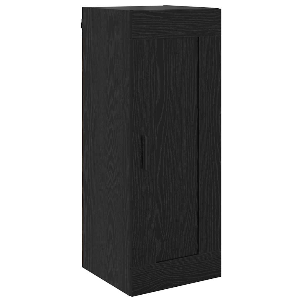 Highboard Black Oak 34.5 x 34 x 180 cm Engineered Wood