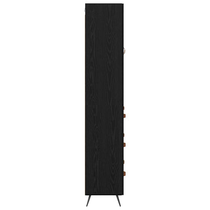 Highboard Black Oak 69.5 x 34 x 180 cm Engineered Wood