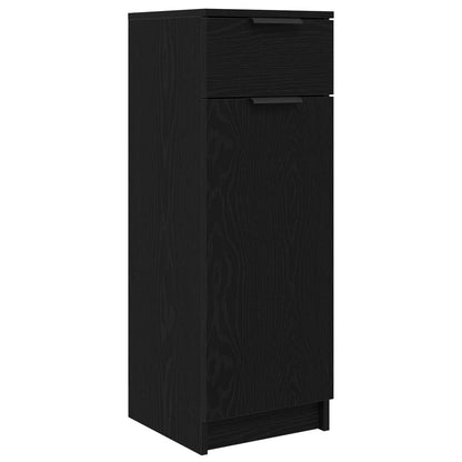 Bathroom Furniture Set 4 pcs Black Oak Engineered Wood