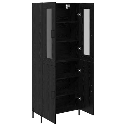 Highboard Black Oak 69.5 x 34 x 180 cm Engineered Wood