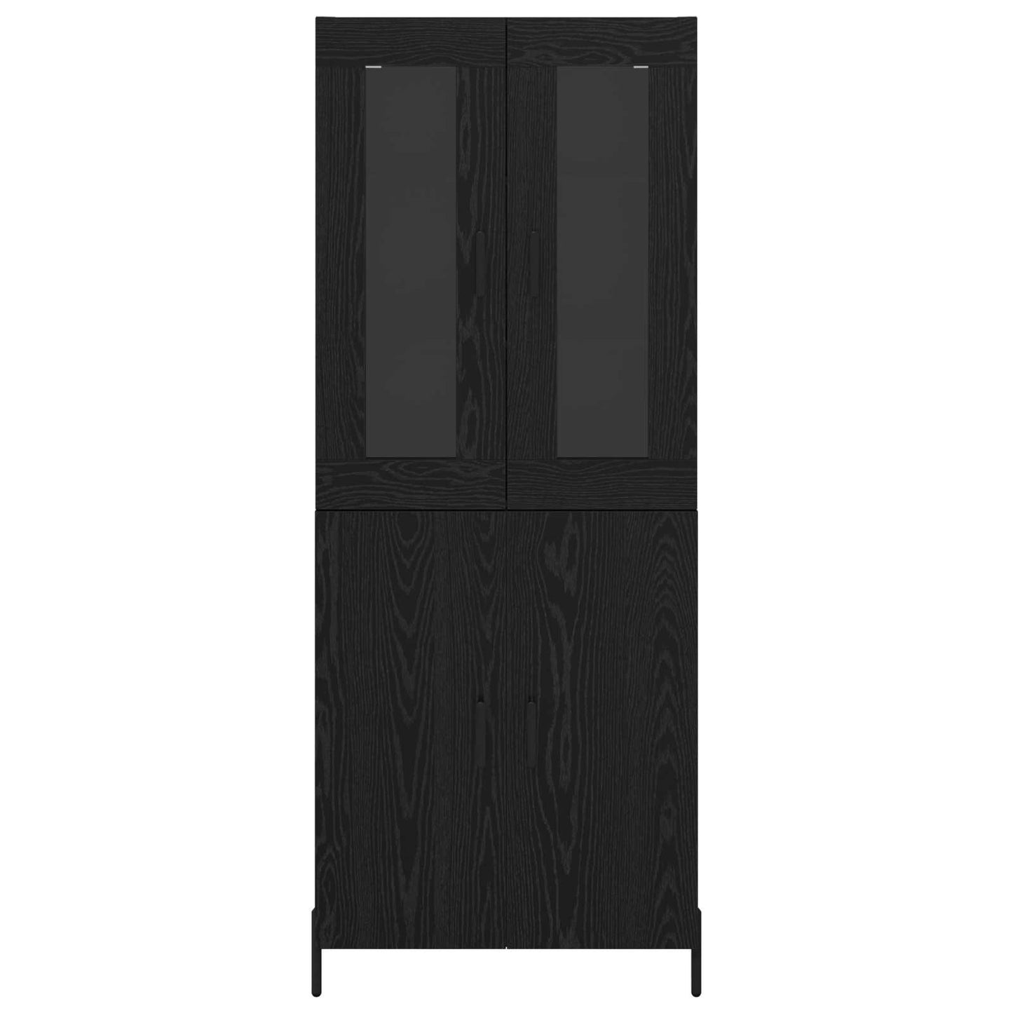 Highboard Black Oak 69.5 x 34 x 180 cm Engineered Wood
