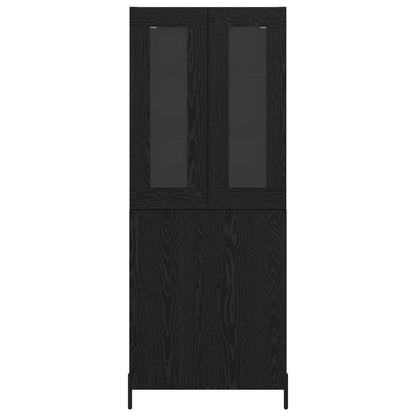 Highboard Black Oak 69.5 x 34 x 180 cm Engineered Wood