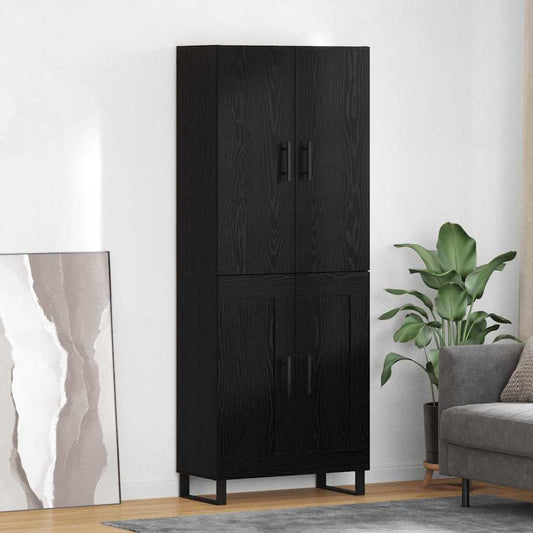 Highboard 2 pcs Black Oak 69.5 x 34 x 180 cm