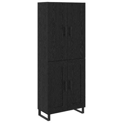 Highboard 2 pcs Black Oak 69.5 x 34 x 180 cm