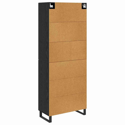 Highboard Black Oak 69.5 x 34 x 180 cm Engineered Wood