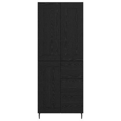 Highboard 2 pcs Black Oak 69.5 x 34 x 180 cm Engineered Wood