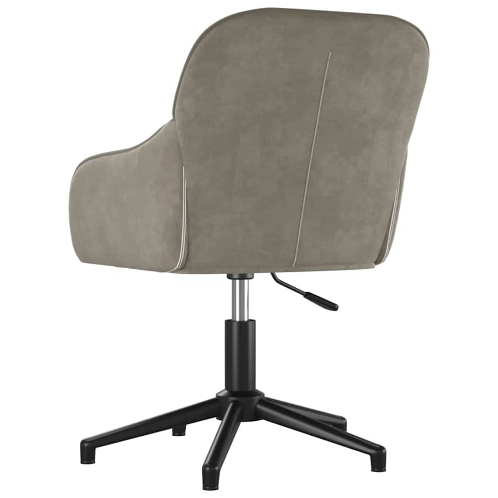 Office Chair Light Grey 56 x 61.5 x 72 cm Velvet