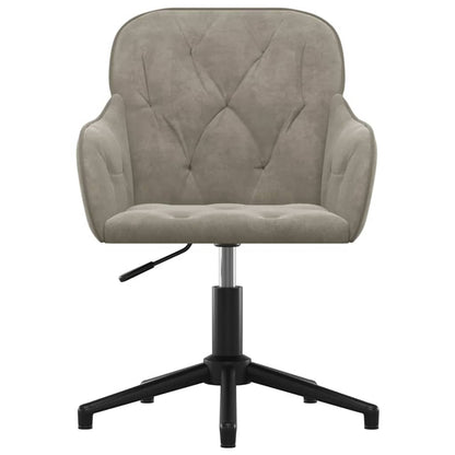 Office Chair Light Grey 56 x 61.5 x 72 cm Velvet