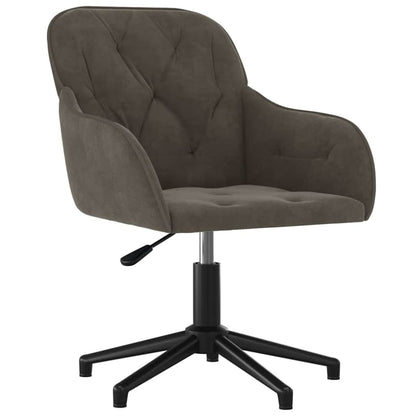 Office Chair Dark Grey 56 x 61.5 x 72 cm Velvet