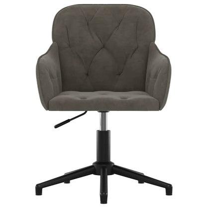 Office Chair Dark Grey 56 x 61.5 x 72 cm Velvet