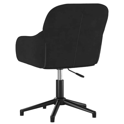 Office Chair Height Adjustable Black 56 x 61.5 x 72 cm Velvet
