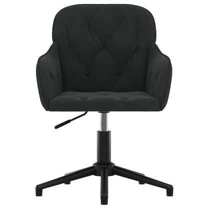 Office Chair Height Adjustable Black 56 x 61.5 x 72 cm Velvet