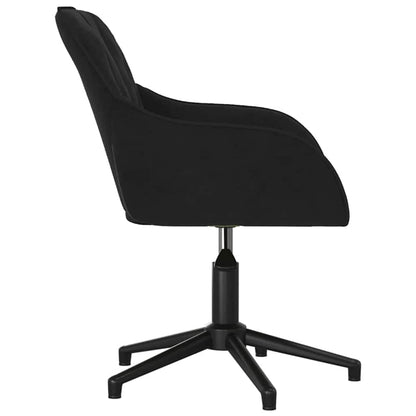 Office Chair Height Adjustable Black 56 x 61.5 x 72 cm Velvet