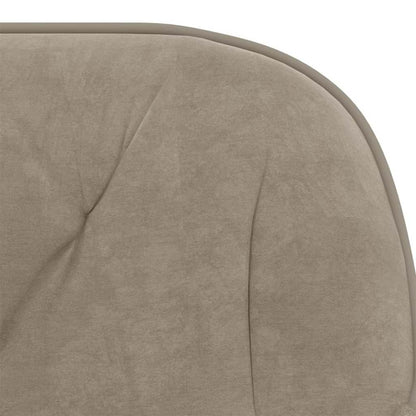 Office Chair with Wheel Light Grey 56 x 61.5 x 72 cm Velvet