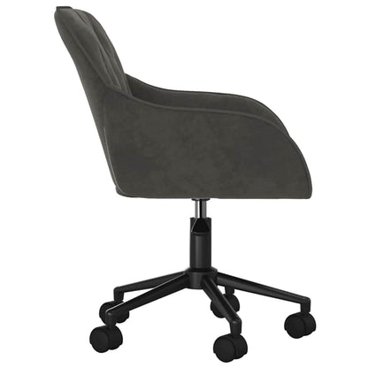 Office Chair with Wheel Dark Grey 56 x 61.5 x 72 cm Velvet