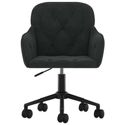 Office Chair Height Adjustable Black 56 x 61.5 x 72 cm Velvet