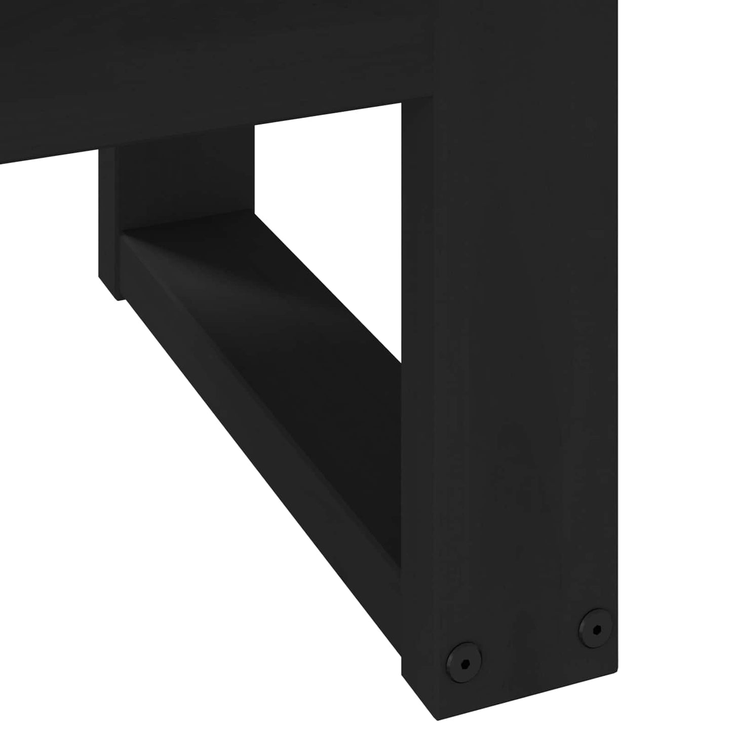 Coffee Table NOAIN Black 119 x 60 x 40 cm Solid Pine Wood
