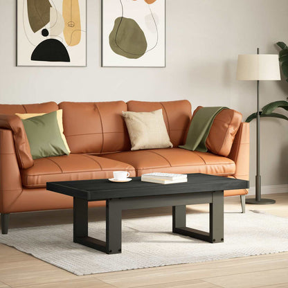 Coffee Table NOAIN Black 119 x 60 x 40 cm Solid Pine Wood