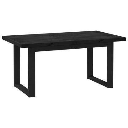 Dining Table NOAIN 160 cm Solid Pine Wood Black Rectangular