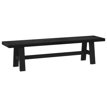 Dining Bench NOAIN 180 x 41 x 45 cm Solid Pine Wood Black