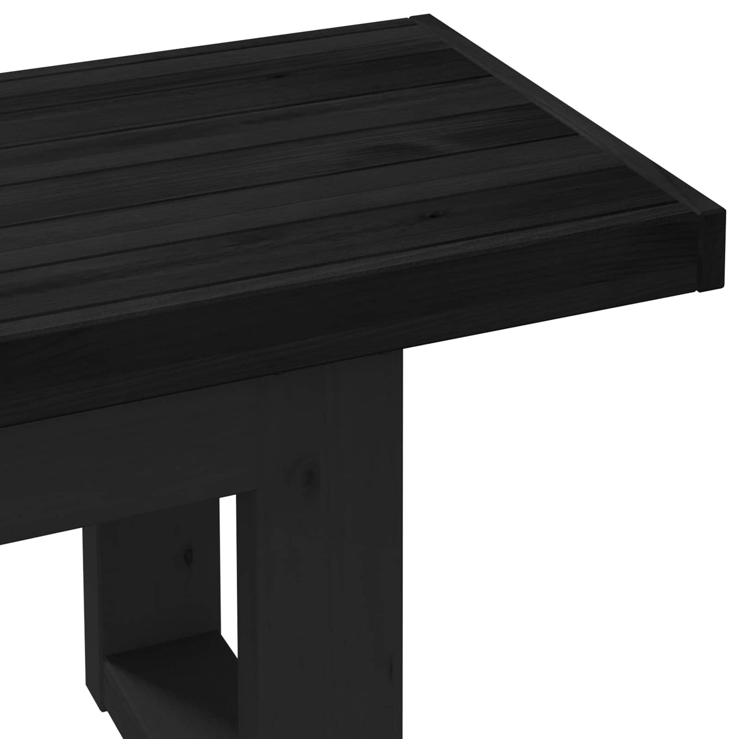 Dining Bench NOAIN 180 x 41 x 45 cm Solid Pine Wood Black