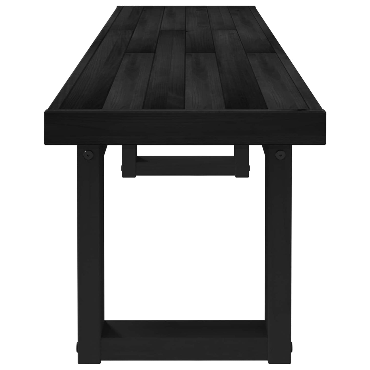 Dining Bench NOAIN 180 x 41 x 45 cm Solid Pine Wood Black