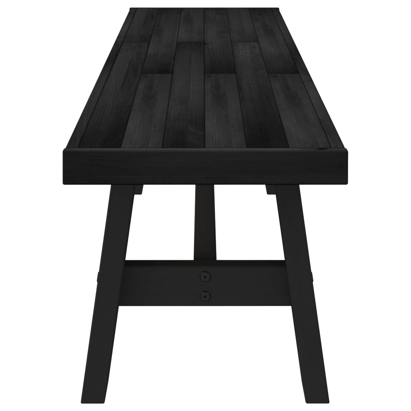 Dining Bench NOAIN 160 x 41 x 45 cm Solid Pine Wood Black