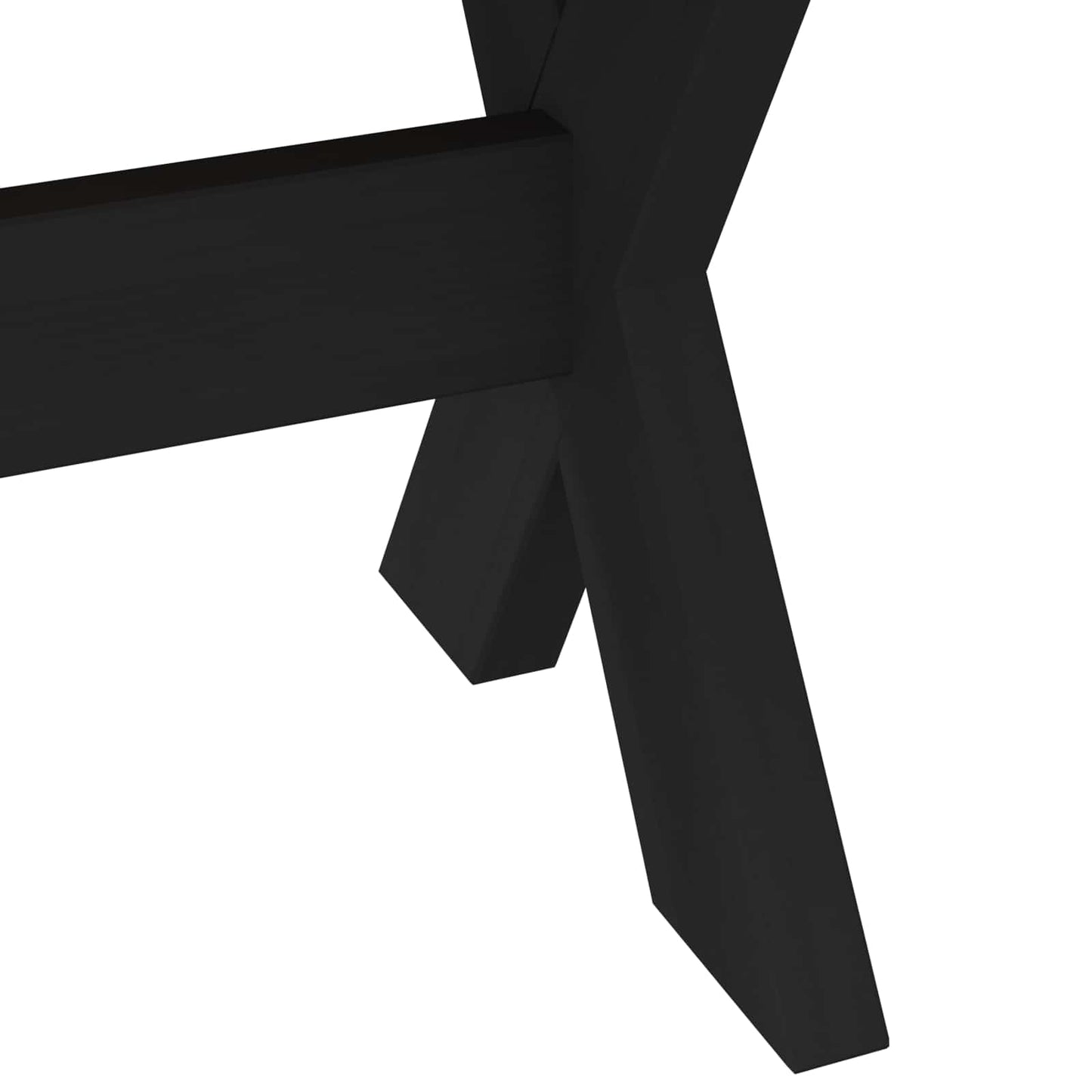 Dining Bench NOAIN 160 x 41 x 45 cm Solid Pine Wood Black