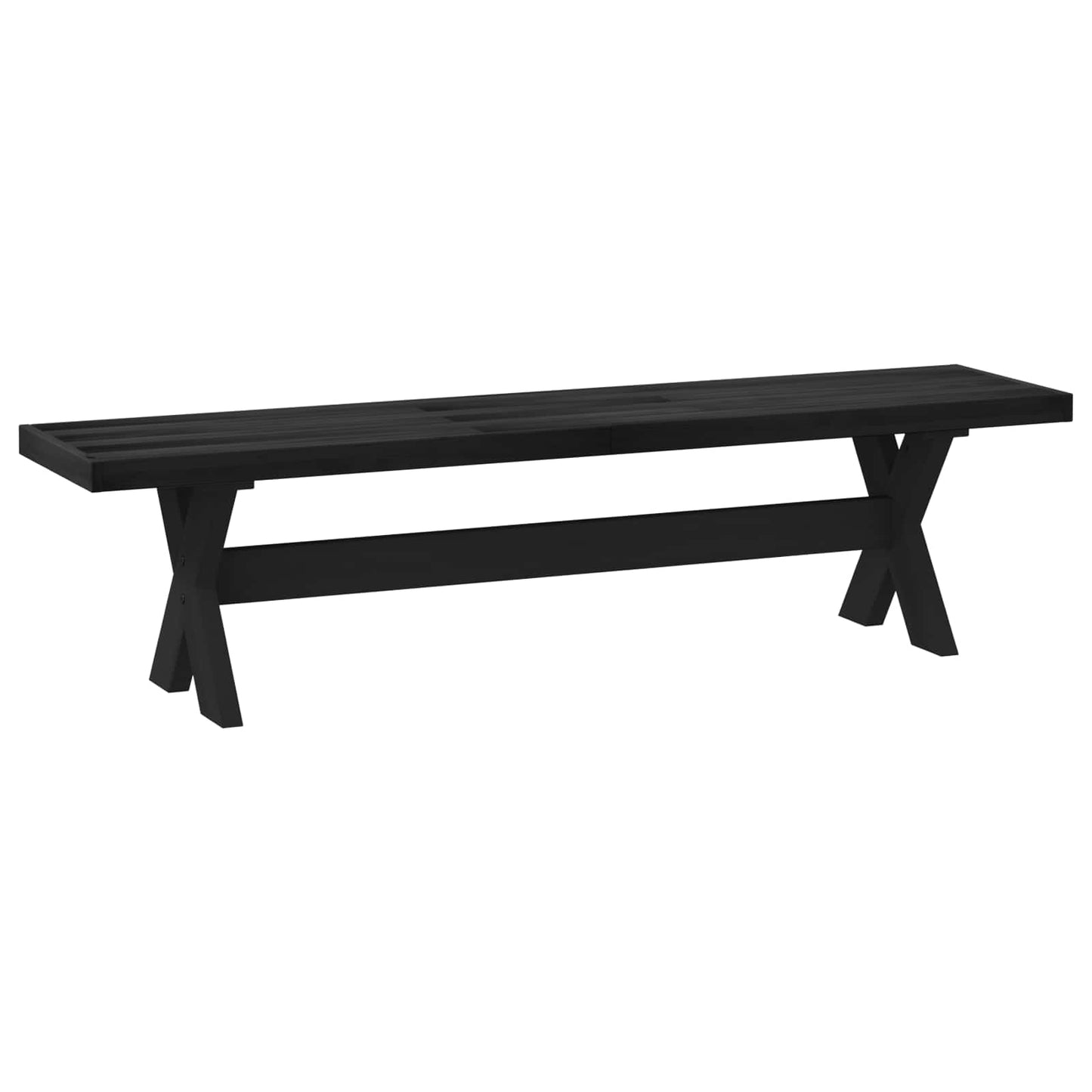 Dining Bench NOAIN 160 x 41 x 45 cm Solid Pine Wood Black