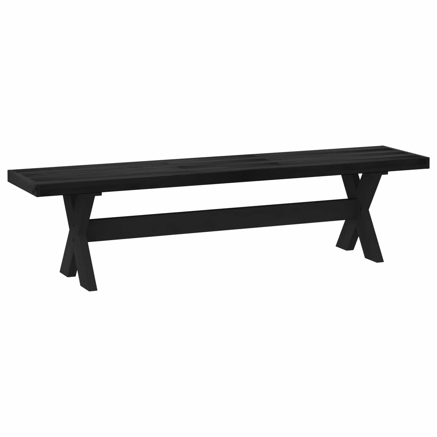 Dining Bench NOAIN 160 x 41 x 45 cm Solid Pine Wood Black