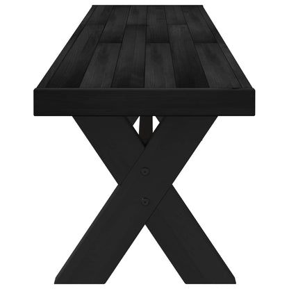 Dining Bench NOAIN 160 x 41 x 45 cm Solid Pine Wood Black