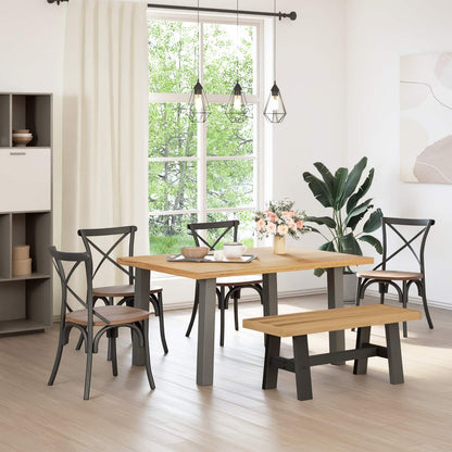 Dining Bench NOAIN 120 x 41 x 45 cm Solid Pine Wood Natural