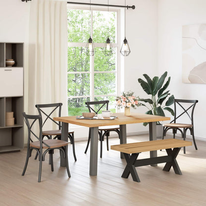 Dining Bench NOAIN 120 x 41 x 45 cm Solid Pine Wood Natural
