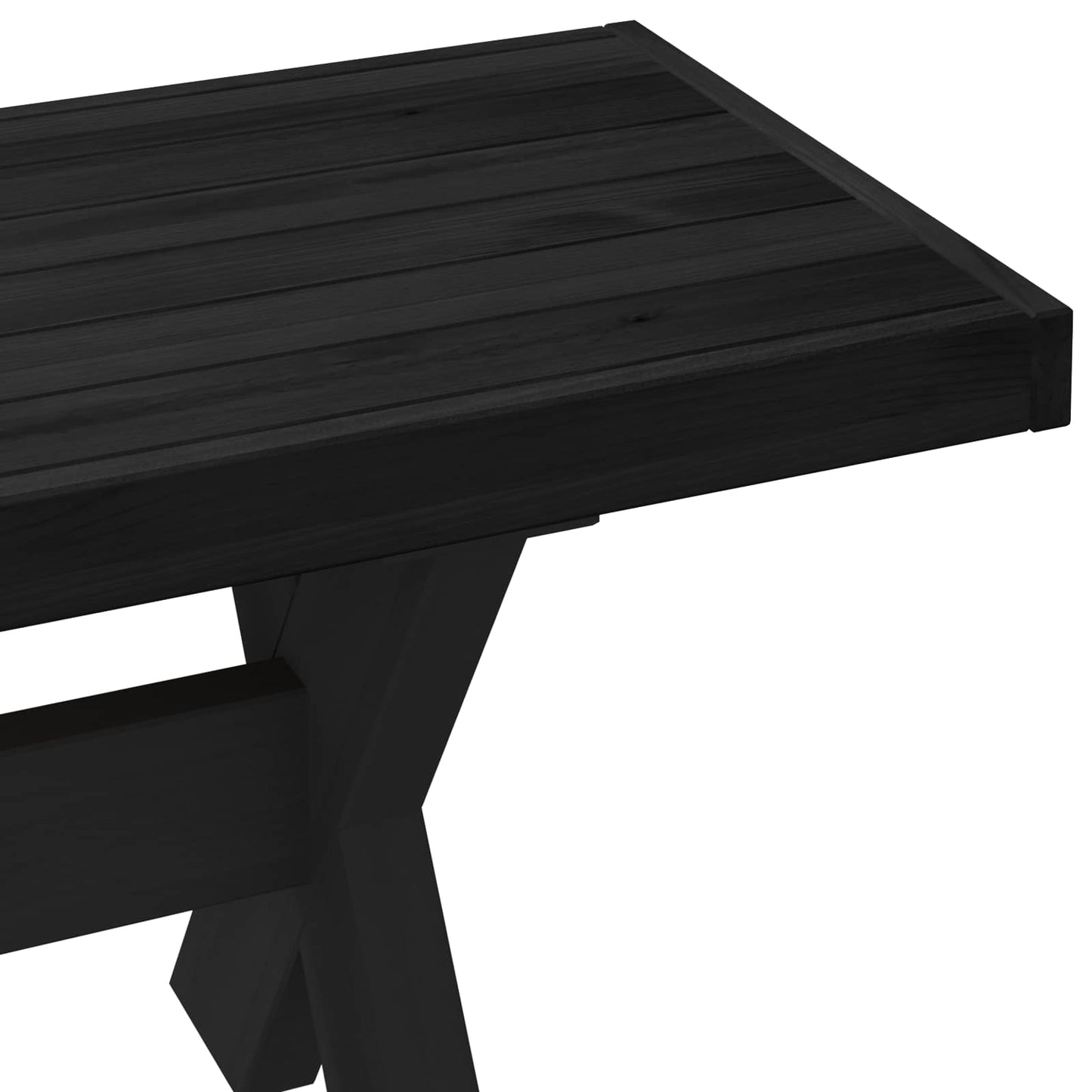 Dining Bench NOAIN 120 x 41 x 45 cm Solid Pine Wood Black